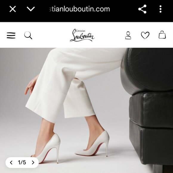 Christian Louboutin Kate 100mm White Patent Leather Pumps Eur. 10.5 - Picture 16 of 16